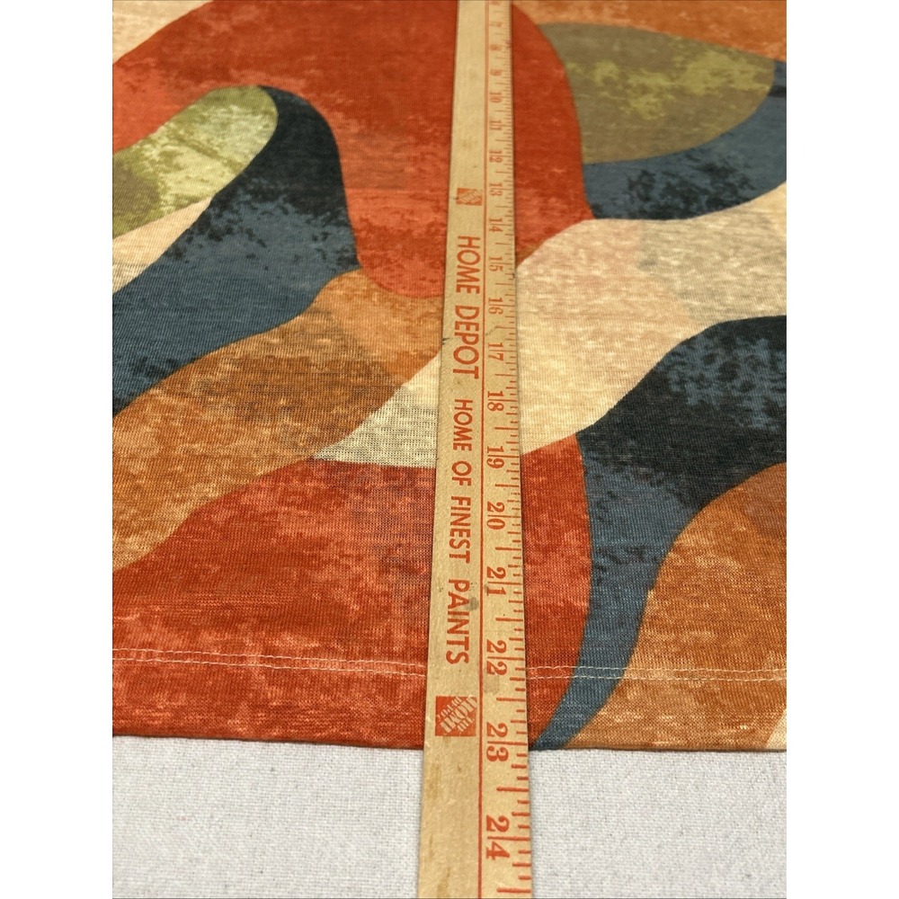 RACHEL ZOE Orange/Multi-Color Short Sleeve 100% LINEN T-Shirt TEE Size M Flowy - Picture 7 of 9